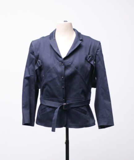 [P/M] Blazer azul marinho com recortes e mangas removíveis Gloria Coelho