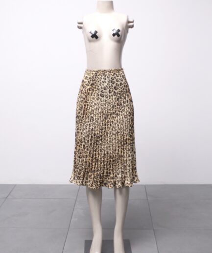 [P/M] Saia plissada midi de oncinha