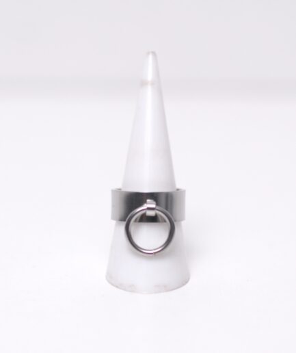 Anel com argola de aço