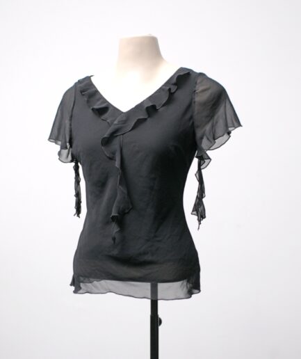 [P] Blusa de tule com babados