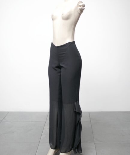 [M/G] Calça de tule flare com babados na barra