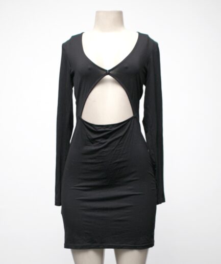 [P/M] Vestido de malha manga longa com abertura Killstar