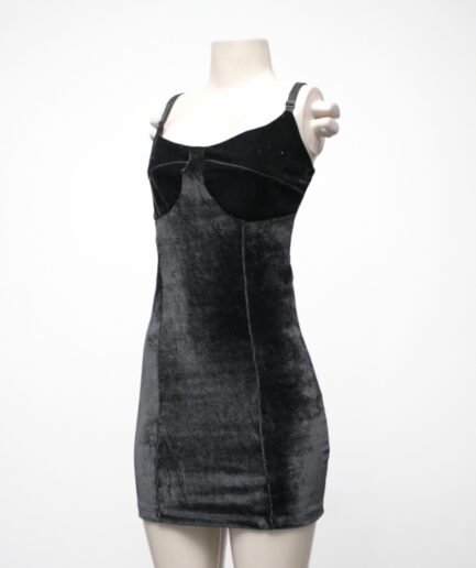 [P/M] Vestido de veludo Reversa