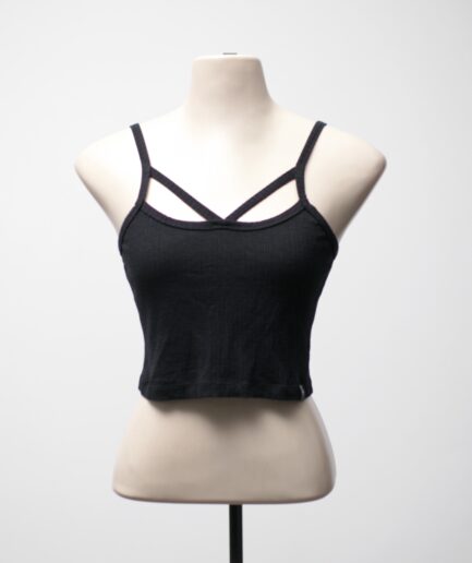 [M/G] Cropped canelado strappy de alcinha Reversa
