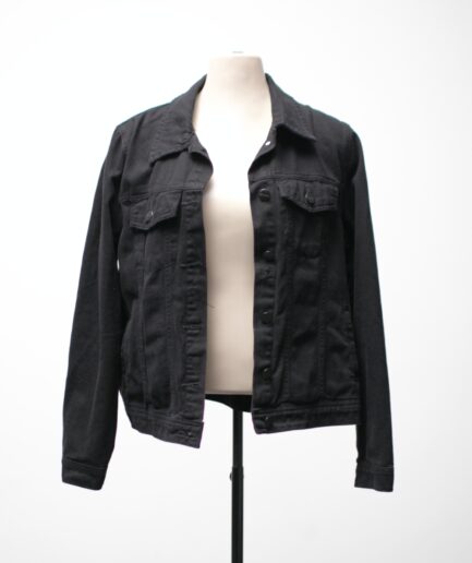 [M/G] Jaqueta jeans preta com bolsos Bluesteel