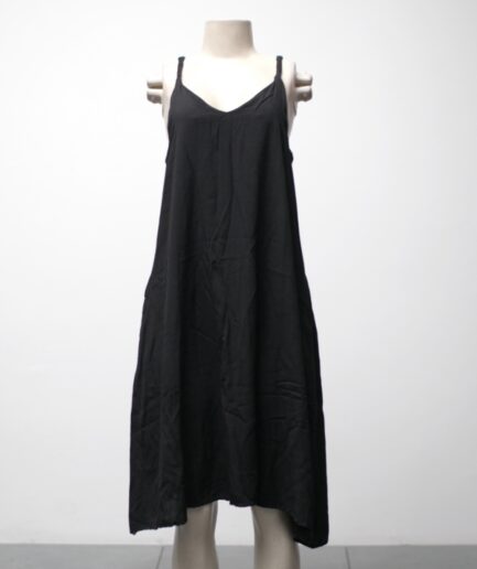[M/G] Vestido de viscose com pontas e bolsos