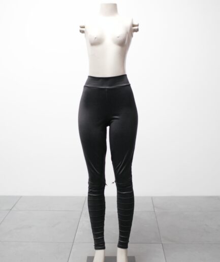 [PP/P] Calça legging de cirrê com zíper no joelho