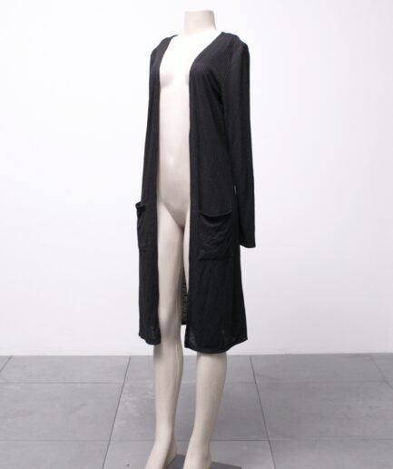 [P/M] Cardigan longo canelado com bolsos Streetwear Society