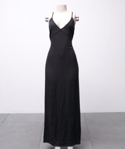 [M] Vestido longo de alcinha com fendas