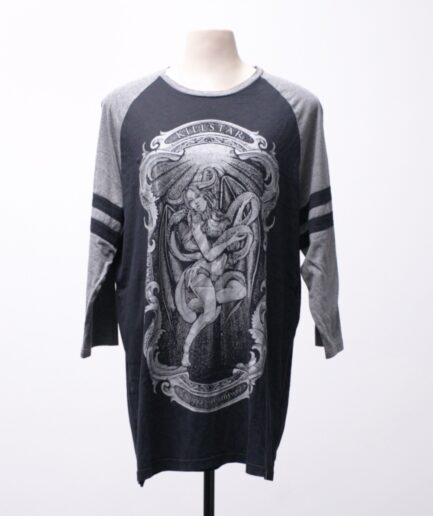 [G] Camiseta manga longa raglan com estampa Killstar
