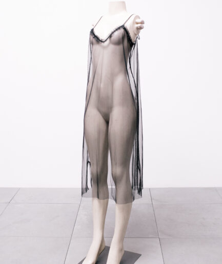[M/G] Vestido de alcinha longo de tule com detalhes de glitter