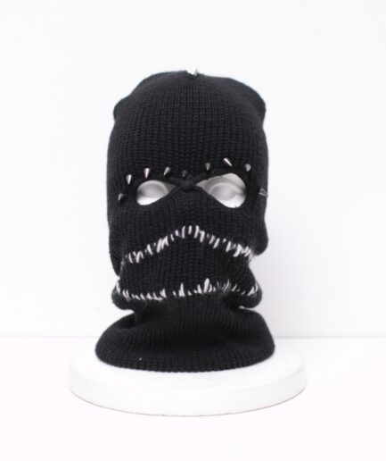 Balaclava de tricô com spikes