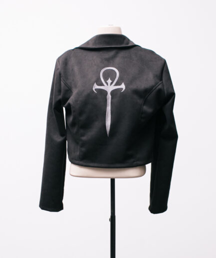 [P/M/G] Jaqueta cropped de camurça Vampire Ankh