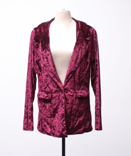 [G/GG] Blazer veludo molhado vinho