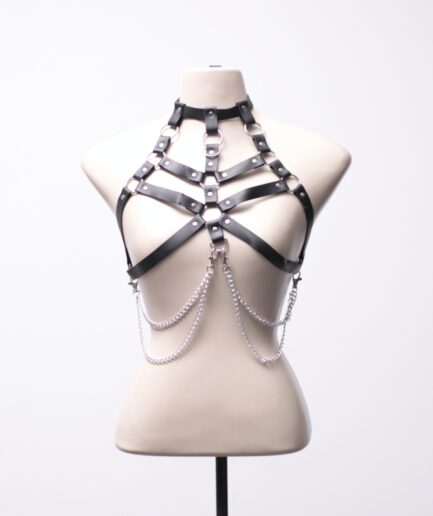 harness busto com correntes removíveis