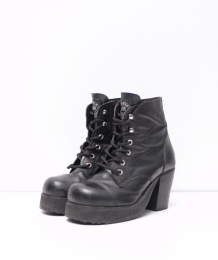 [35] Botas de salto de couro legítimo Vilela