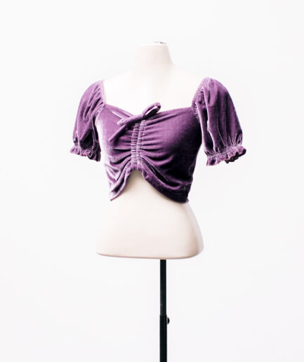 [P] Cropped de veludo roxo Spookies
