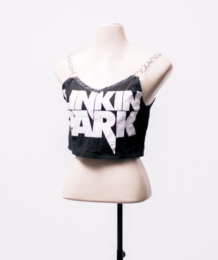 [P] Cropped com alça de corrente banda "Linkin Park"