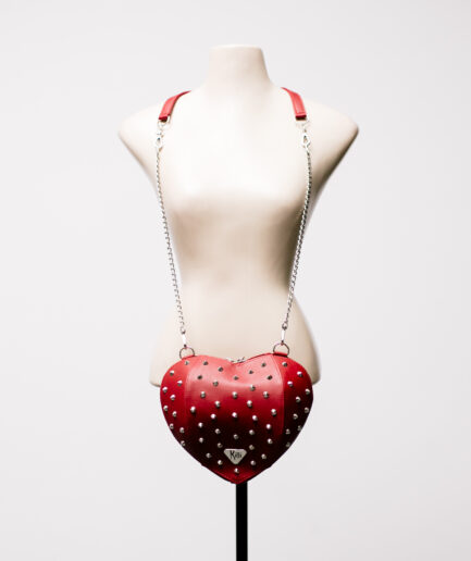 Bolsa de coração vermelho com spikes Killi