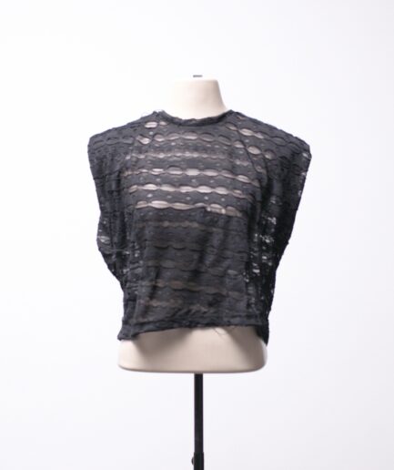 [P/M] Camiseta cropped destroyed Reversa