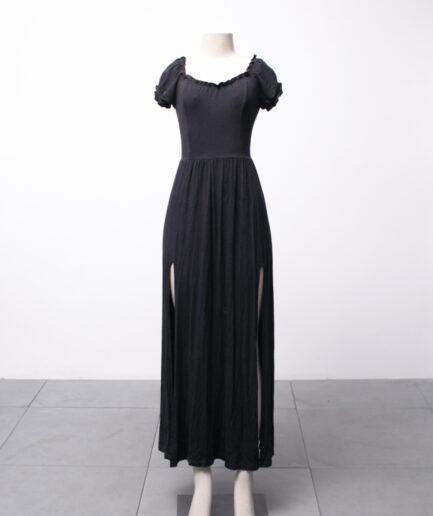 [M] Vestido longo ciganinha com fendas Dark Alien