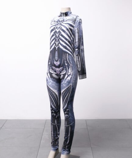[P/M] Catsuit estampado cyber esqueleto