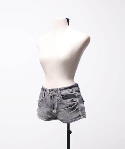 [PP] Micro shorts jeans cinza com bolsos