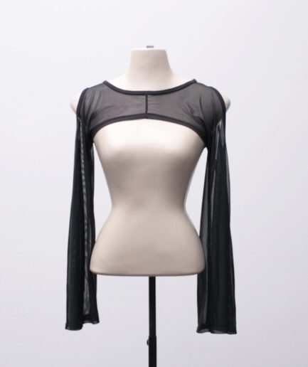 [P/M] Bolero de tule com manga flare e abertura nos ombros Forever 21