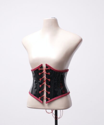 [PP] Corselet waist cincher de vinil com detalhes vermelhos Atelier Magicarium