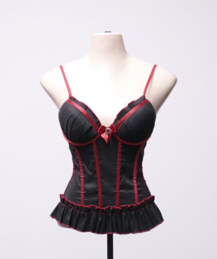 [PP] Corpete preto com detalhes vermelho