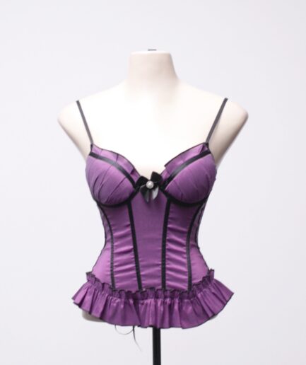 [PP] Corpete roxo com detalhes preto