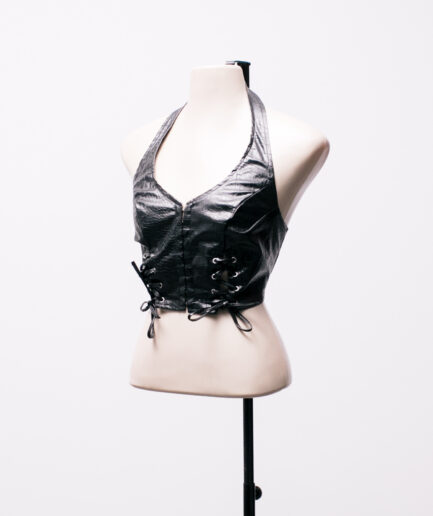 [P] Cropped croco com amarrações