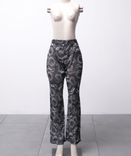 [P/M] Calça de tule estampada Feliecci