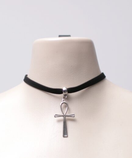 Choker com pingente de Ankh