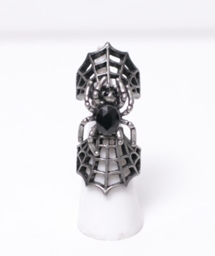 Anel articulado de aranha com teias chumbo