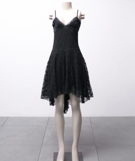 [M] Vestido mullet de renda Rock & Cia