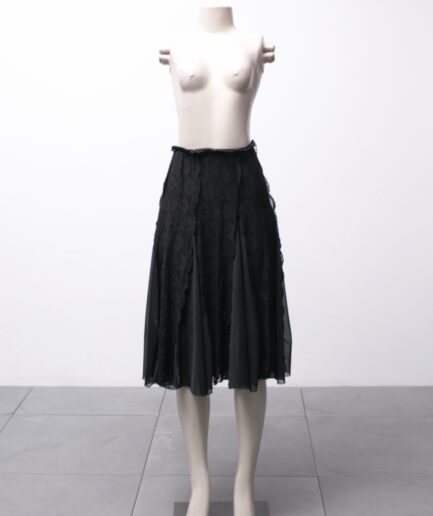 [M/G] Saia rodada de renda com tule