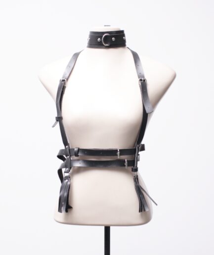 [P/M] Harness de courino com fivelas e choker