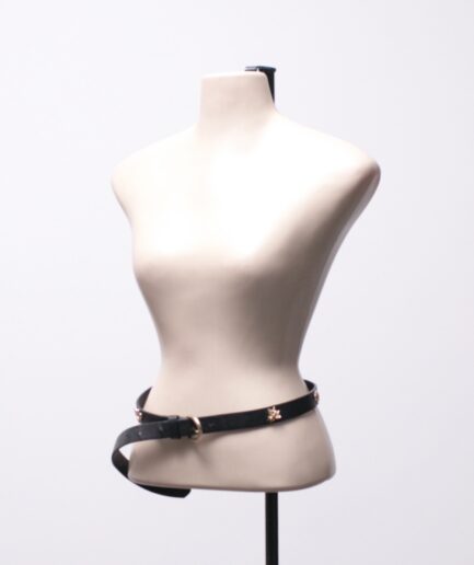 [P/M/G] Cinto de courino com pingentes de insetos dourados