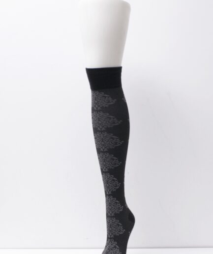 Par de meias 5/8 cinza escuro de arabescos Caffeine