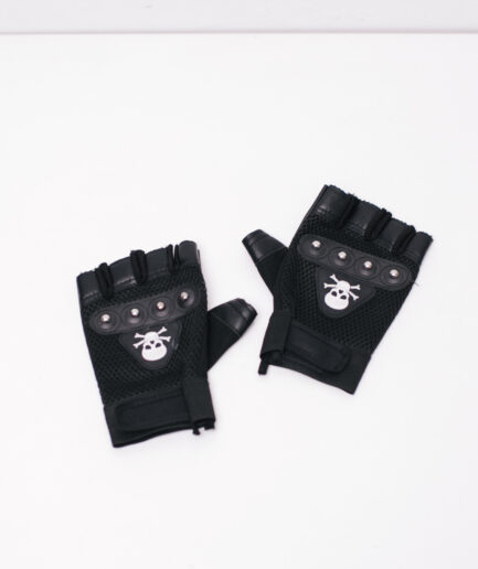 Par de luvas de courino com caveira