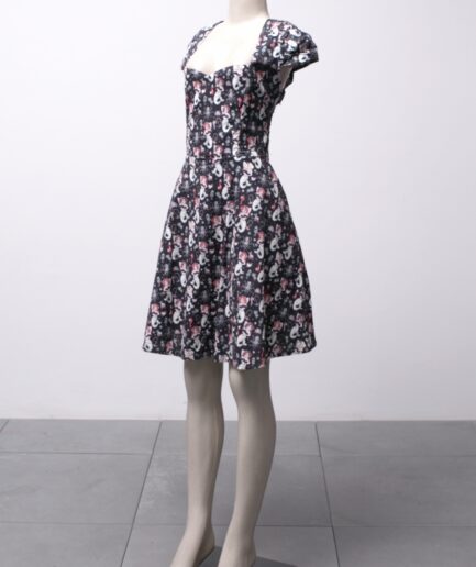 [M/G] Vestido com bolsos pin up estampado com sereias Ink gloss