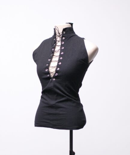 [P/M] Blusa gola alta com amarração Black Frost