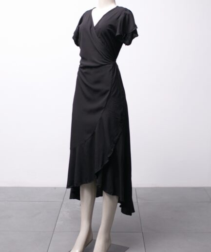 [M/G/GG] Vestido envelope mullet midi de viscose