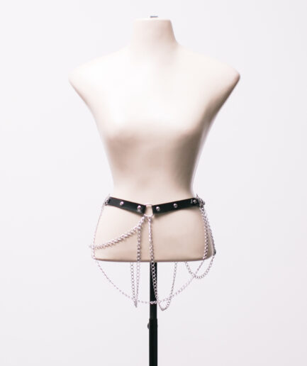 [M/G] Cinto de courino com correntes e pentagrama com baphomet