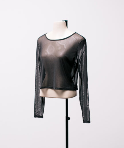 [G/GG] Cropped manga longa de tule Bluesteel