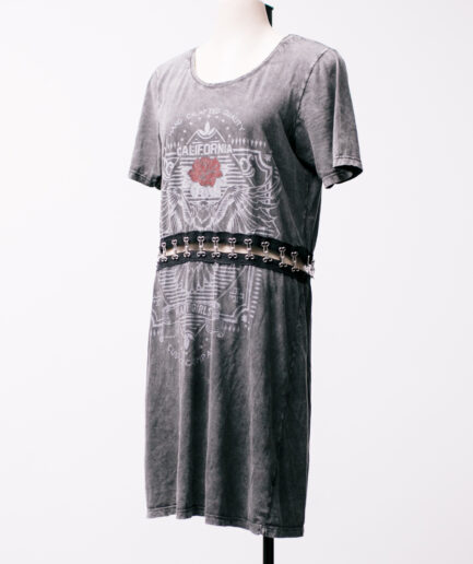 [M/G] Vestido camiseta estonado com abertura na cintura Planet Girls