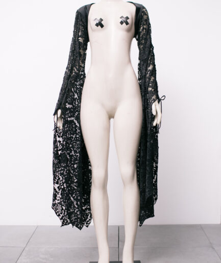 [P/M/G/GG] bolero mangas de morcego de renda com detalhe