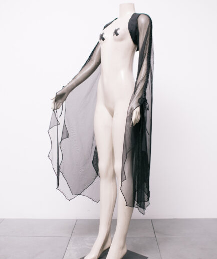 [P/M/G/GG] bolero mangas de morcego de tule com detalhe