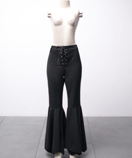 [G] Calça flare com detalhe de amarração Shein